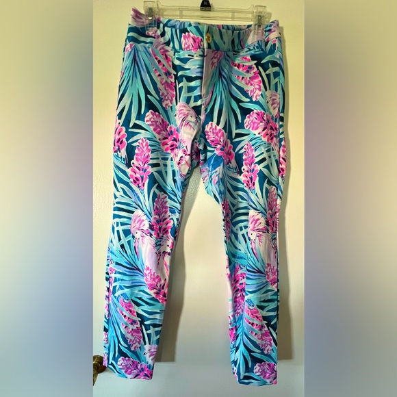 Lilly Pulitzer Pants - EUC Lilly Pulitzer Kelly Knit Skinny Pants - Blue Tweethearts - 14